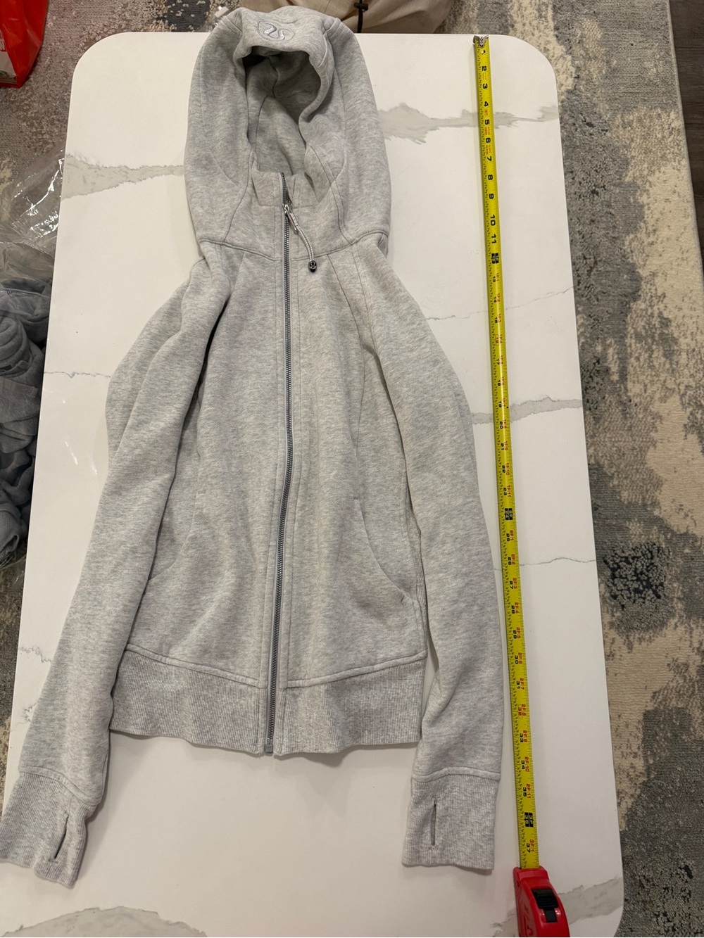 lululemon size 4 Gray scuba Hooded Zip Jacket - Women
